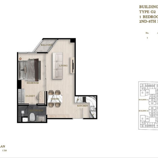 Siam Oriental Oasis, 1 bedroom apartments - from 40 m² to 48 m²
