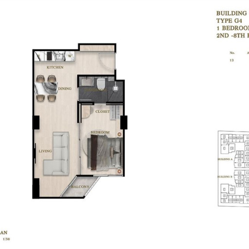 Siam Oriental Oasis, 1 bedroom apartments - from 40 m² to 48 m²
